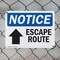 Signmission Escape Route (Up Arrow), 14 in W x Rectangle, Plastic OS-2PACK-NS-P-1014-L-12140 - alternate 7